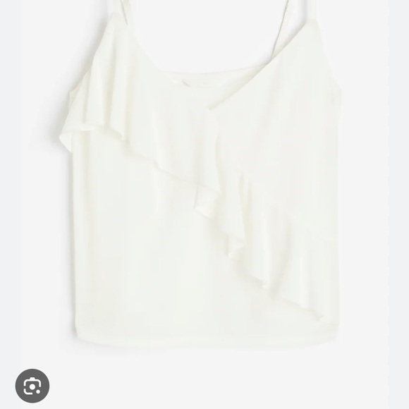H&M White Ruffle Top - Picture 2 of 3